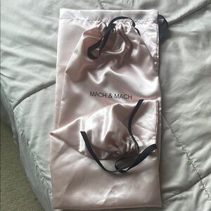 3 MACH & MACH Blush Satin Dust Bags